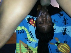 Adventurous Ebony Teen Fucked in the mouth