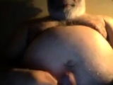 Hairy horny NY daddy bear jerks off on webcam