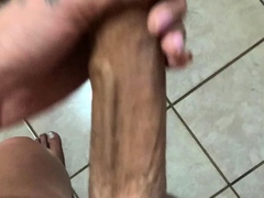 Solo ladyboy masturbation