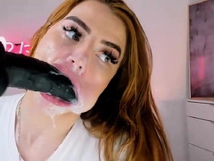 Big boobs milf masturbates with her dildo