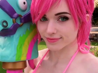 Beautiful big titted teen outdoor masturbation