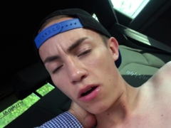 Cute Czech Boy With Big Dick Gets Handjob In Car