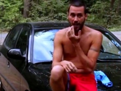 Big-cock Hunk Jerks Off Outdoors