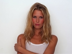 Claudia Schiffer's See-through Shirt Exposes Her Nipples